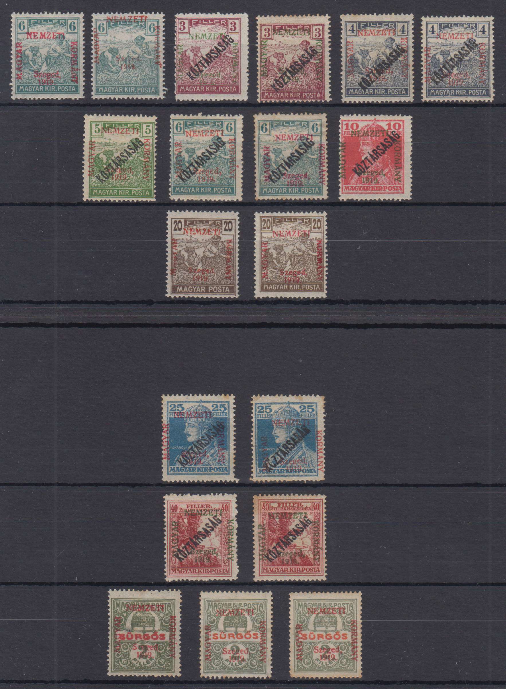 Hungary 1919 — Szeged issues