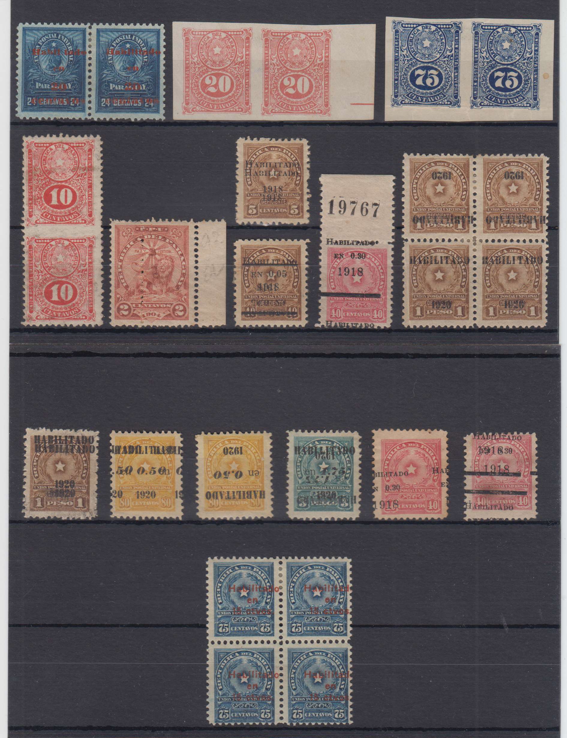 Paraguay 1902 — Specialized group of Varieties