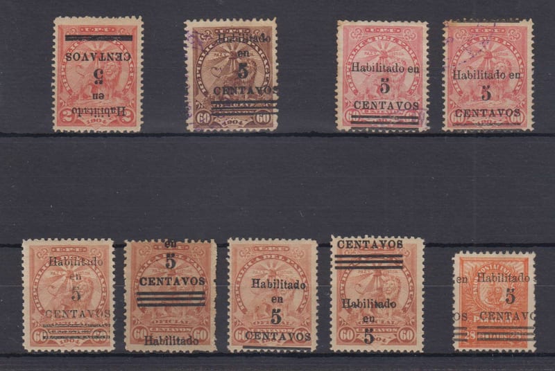 Paraguay 1907 — Varieties