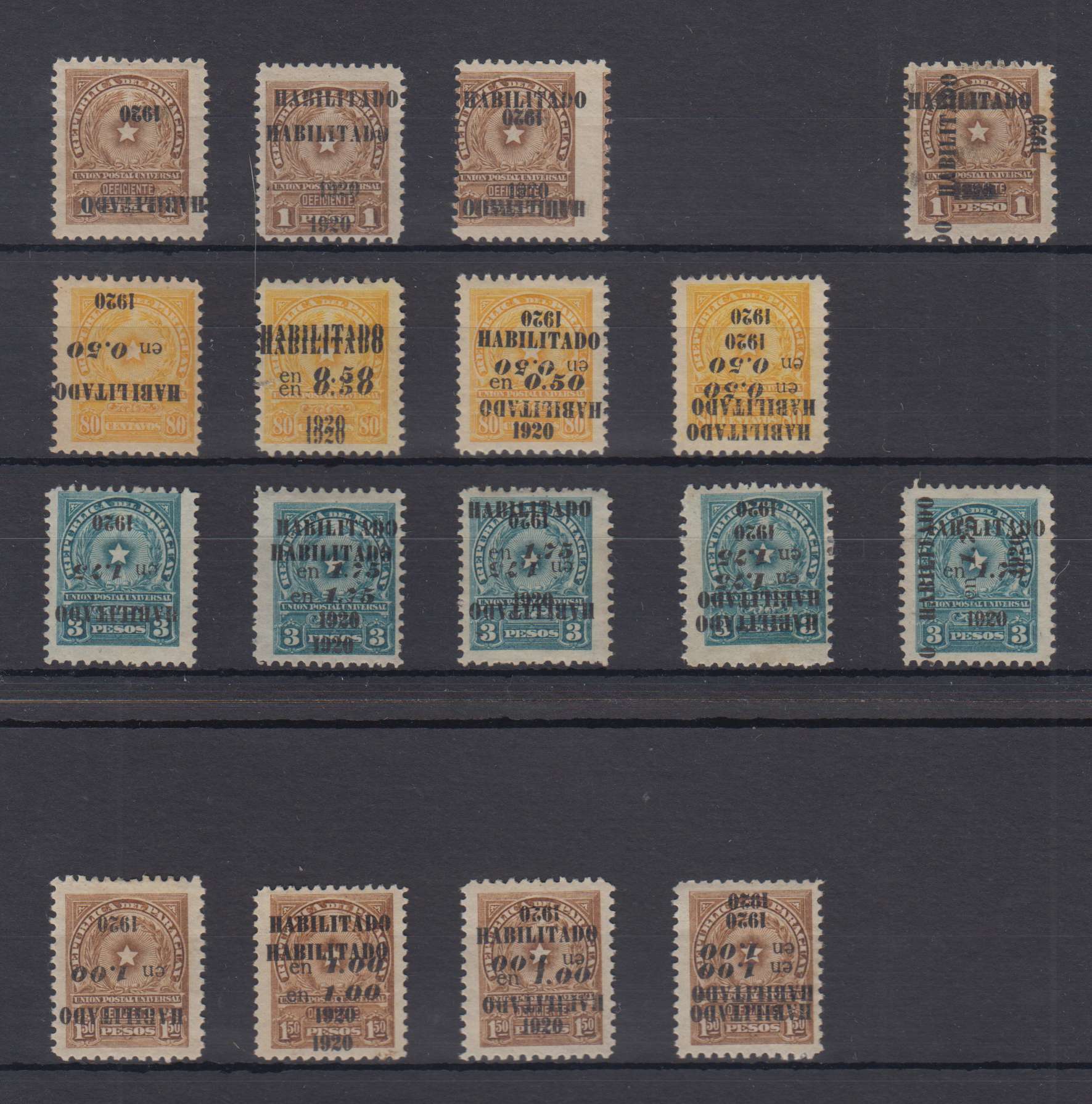 Paraguay 1920 — Scott 229-232