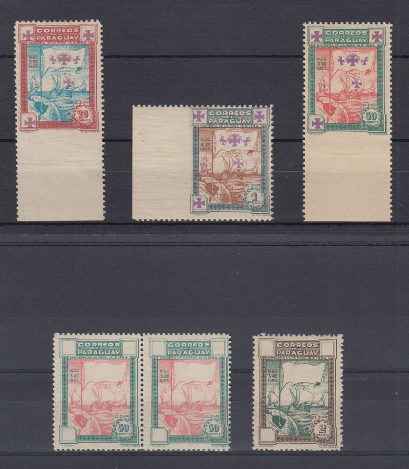 Paraguay 1933 — Flag of the race & Columbus
