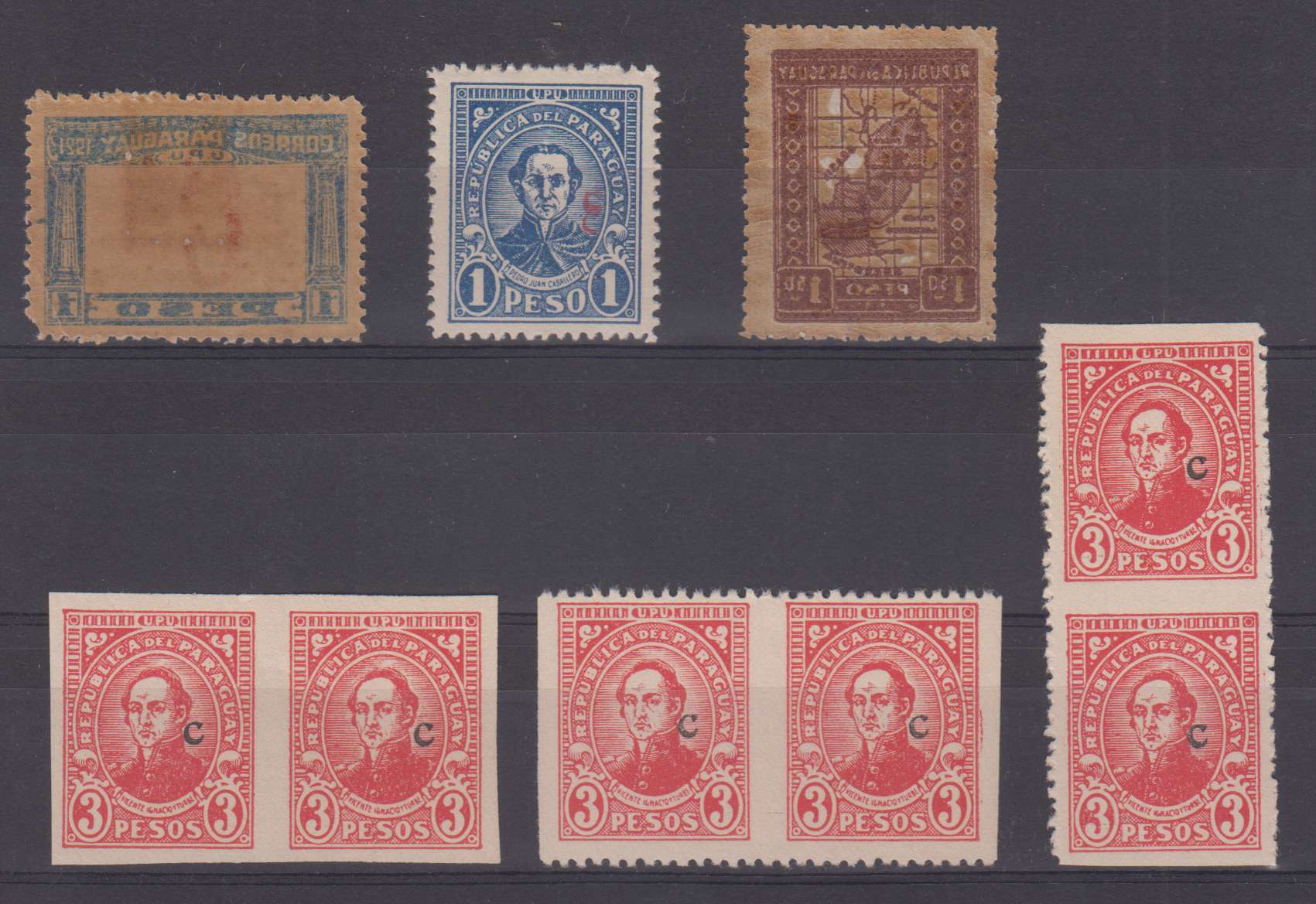 Paraguay 1922 — Interior office issues