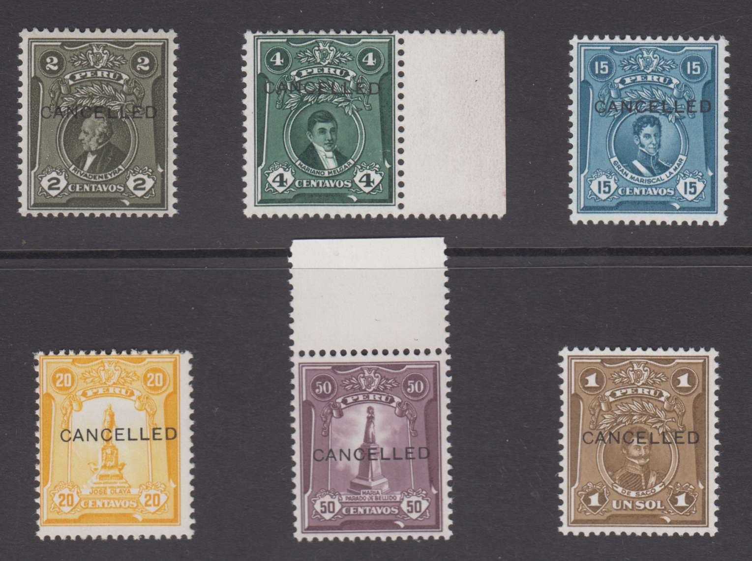 Peru 1931 — Scott 276-282