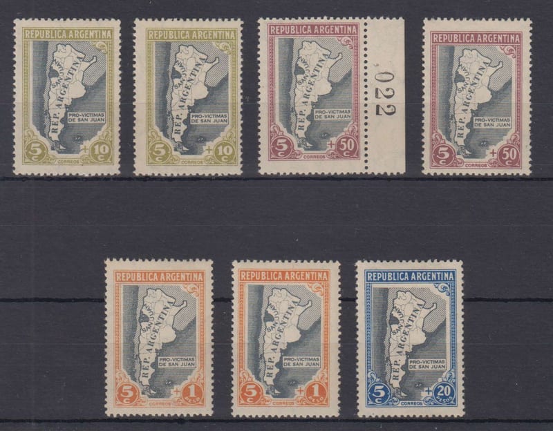 Argentina 1944 — Scott B6-b9