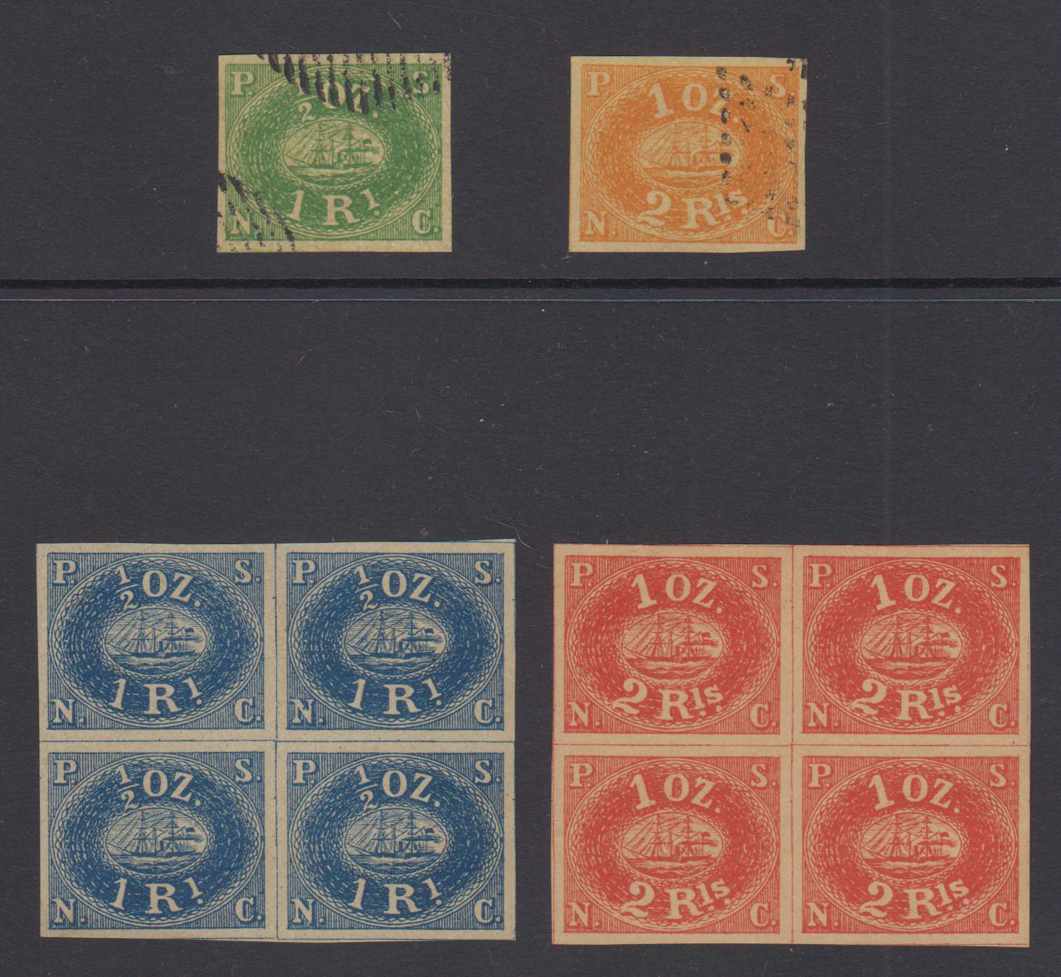 Peru 1857 — Scott 1-2