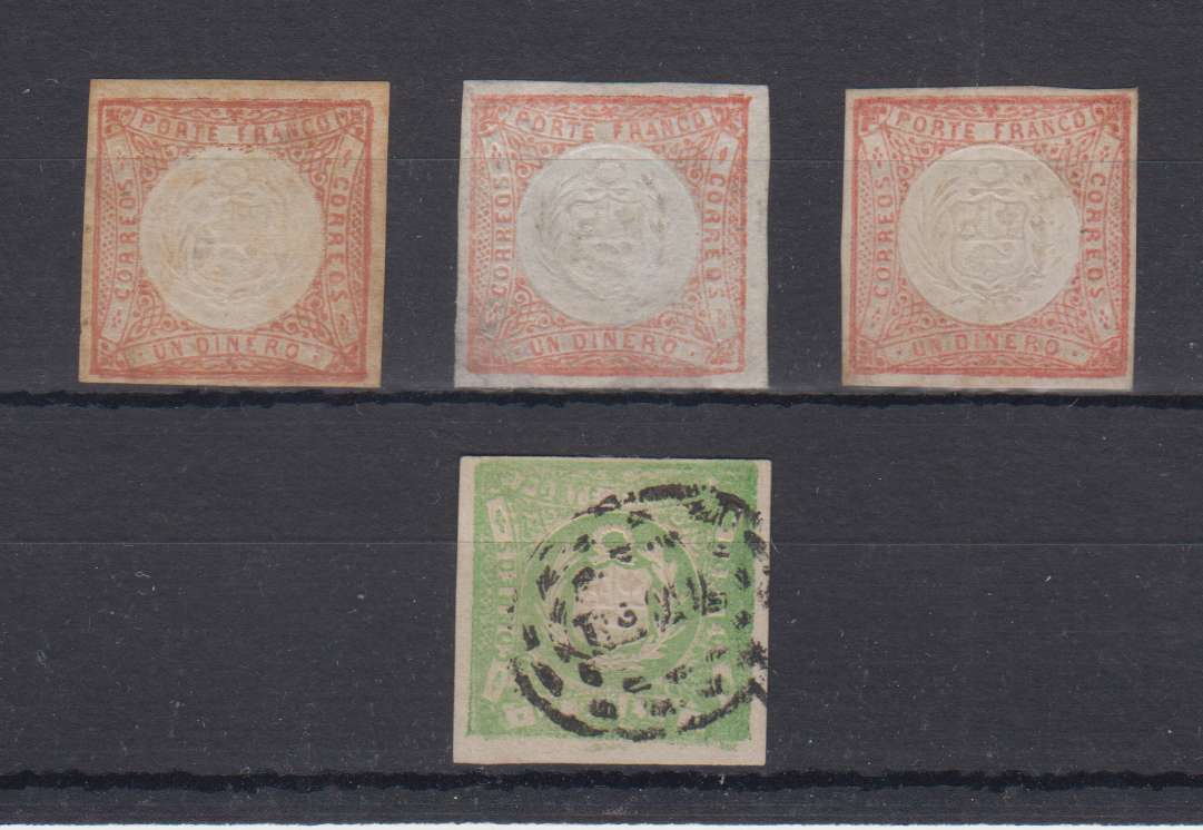 Peru 1862 — Scott 12, 12b & 14