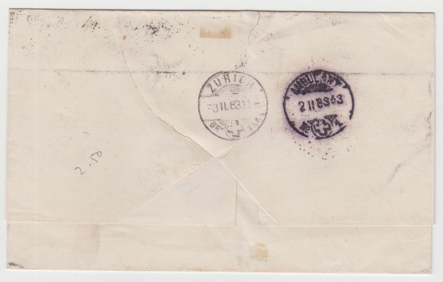 Argentina 1883 — Letter sheet to Zurich