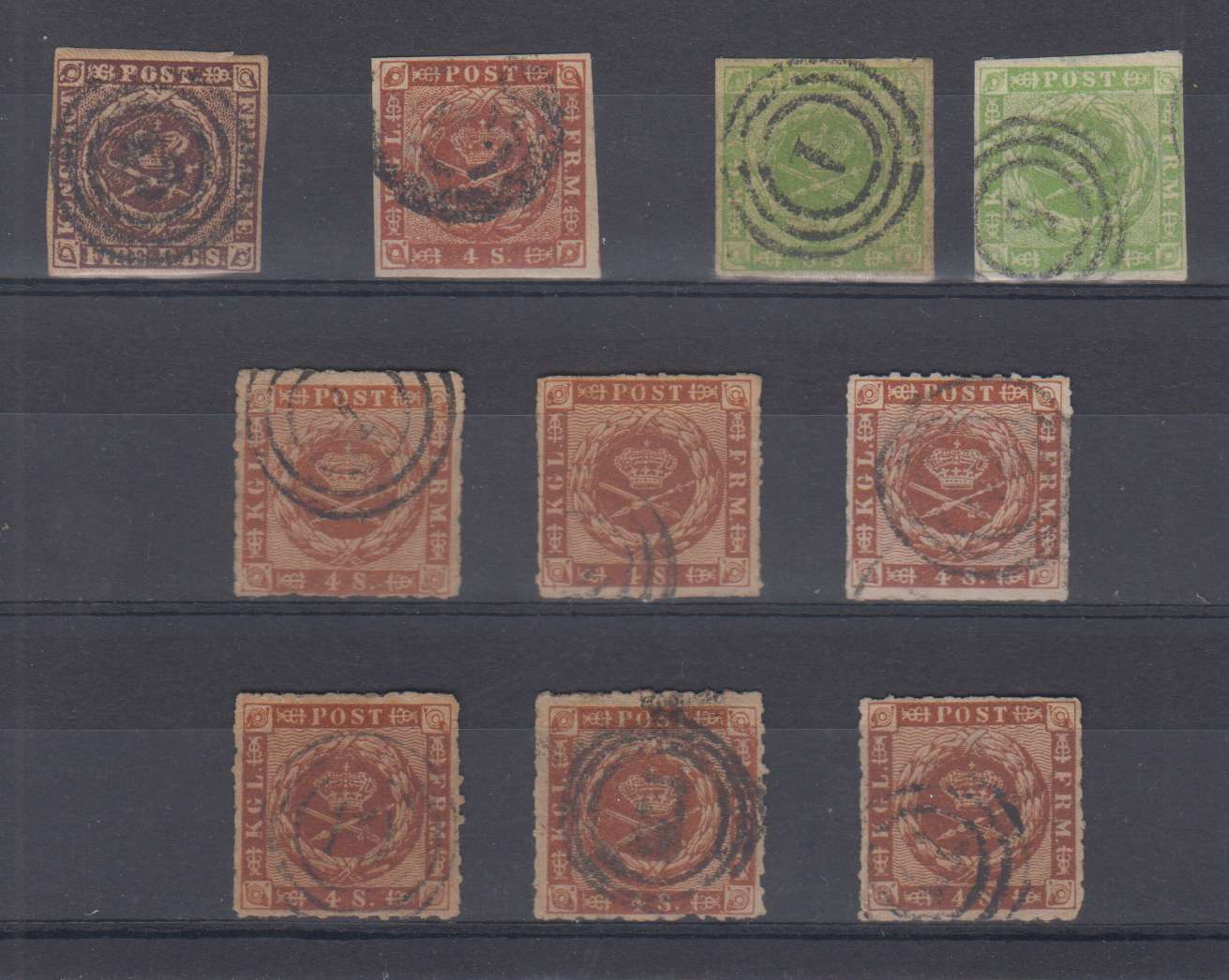 Denmark 1851 — Royal Emblems