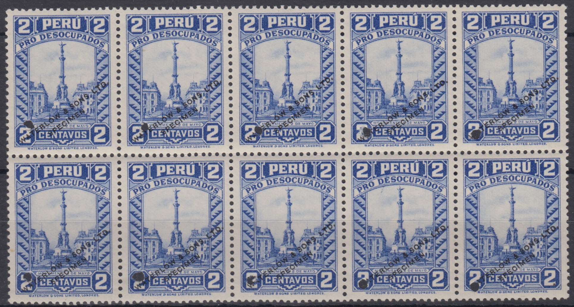 Peru 1933 — Postal Tax