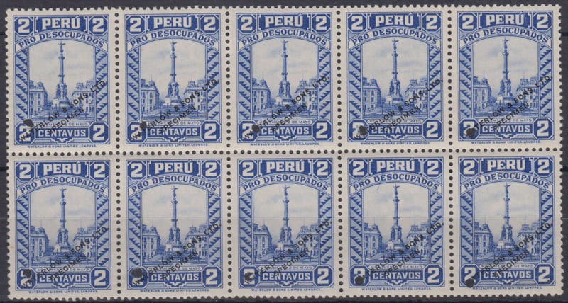 Peru 1933 — Postal Tax