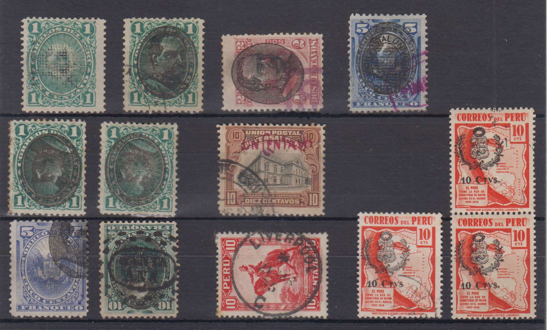 Peru 1894 — Varieties & Cancels
