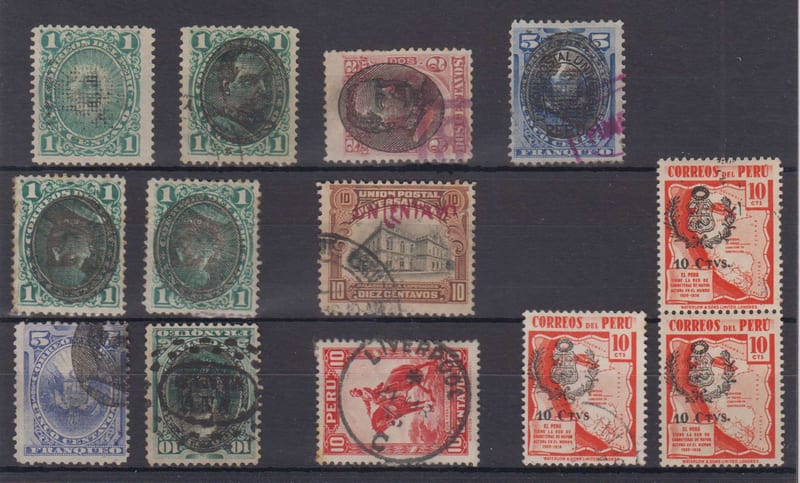 Peru 1894 — Varieties & Cancels