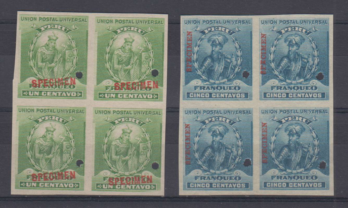 Peru 1896 — Scott 142 & 147