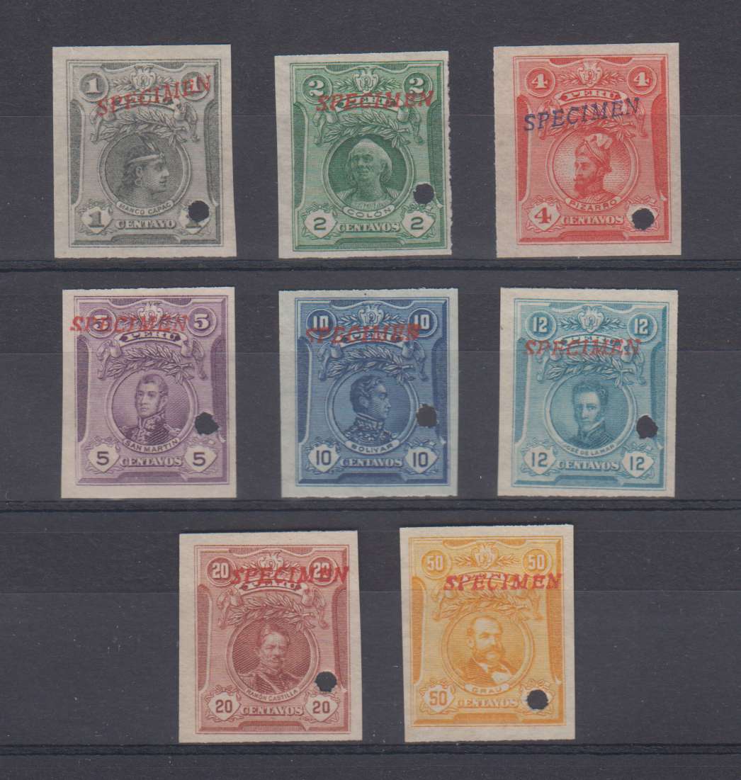 Peru 1909 — Scott 177-184