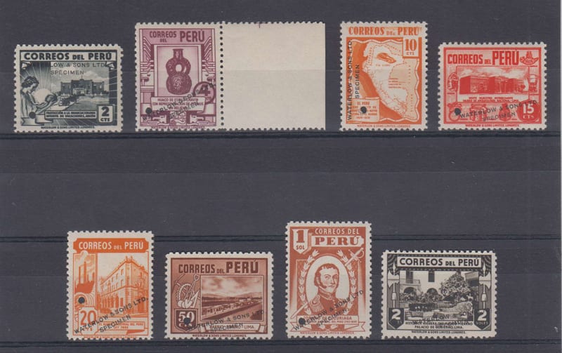 Peru 1938 — Scott 375-382