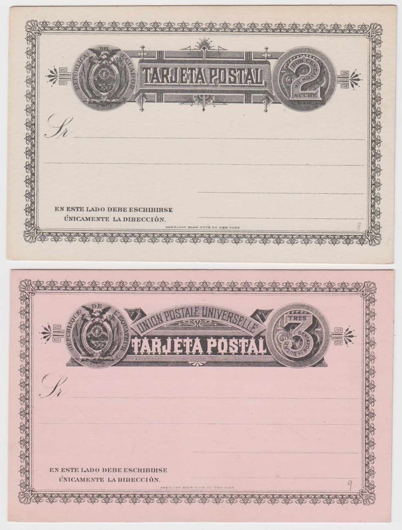 Ecuador 1885 — Cards & Letter Cards