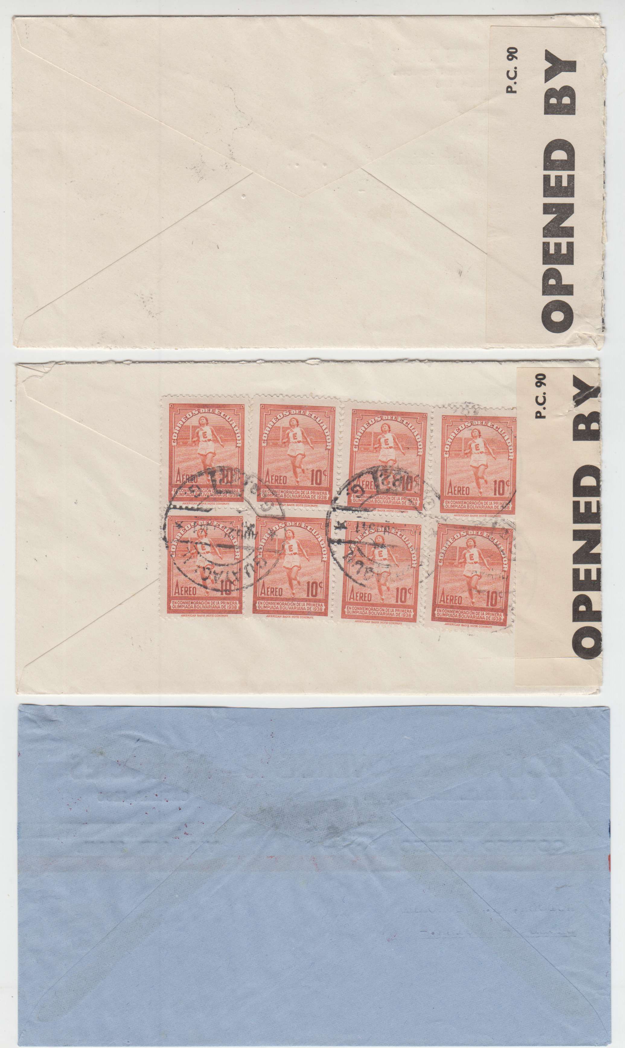 Ecuador 1909 — Better group of 11 covers to Belgium, USA & Switzerland with printed matter, censored,…
