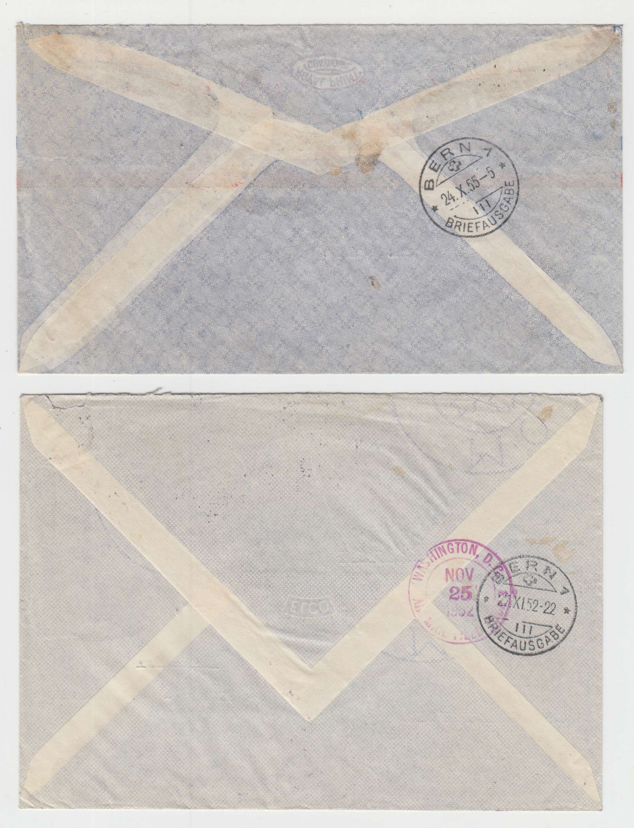 Ecuador 1946 — Better collection of 14 airmail covers to Switzerland including two registered