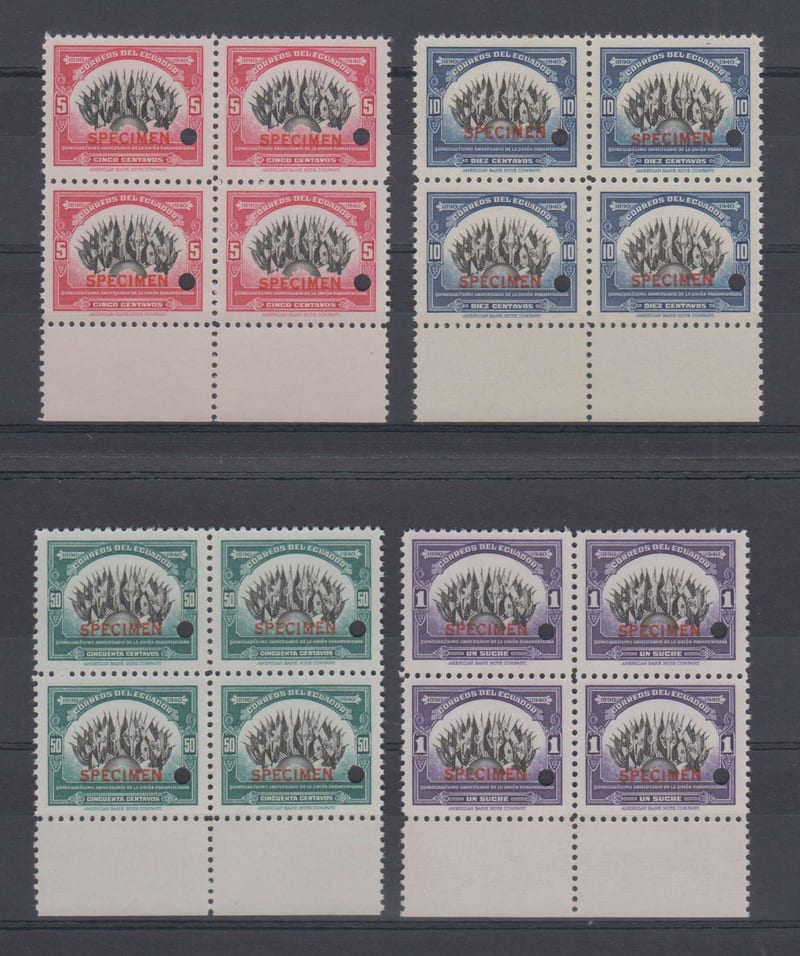 Ecuador 1940 — Scott 394-397