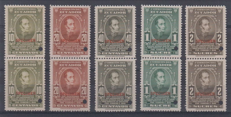 Ecuador 1945 — Sucre issue
