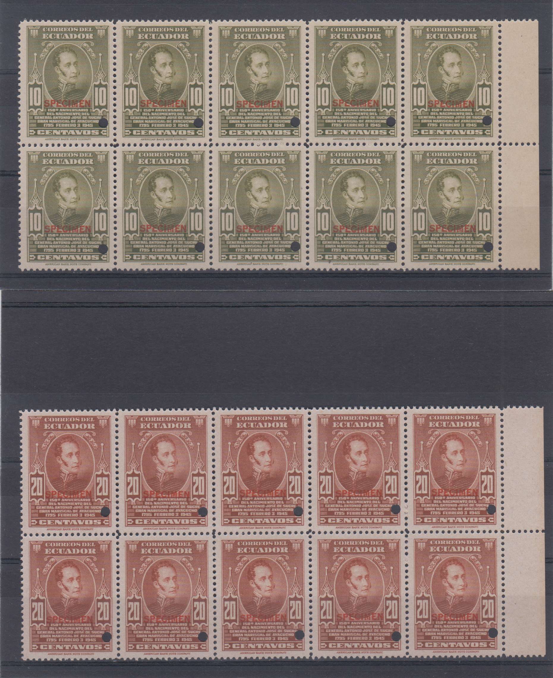 Ecuador 1945 — Sucre issue