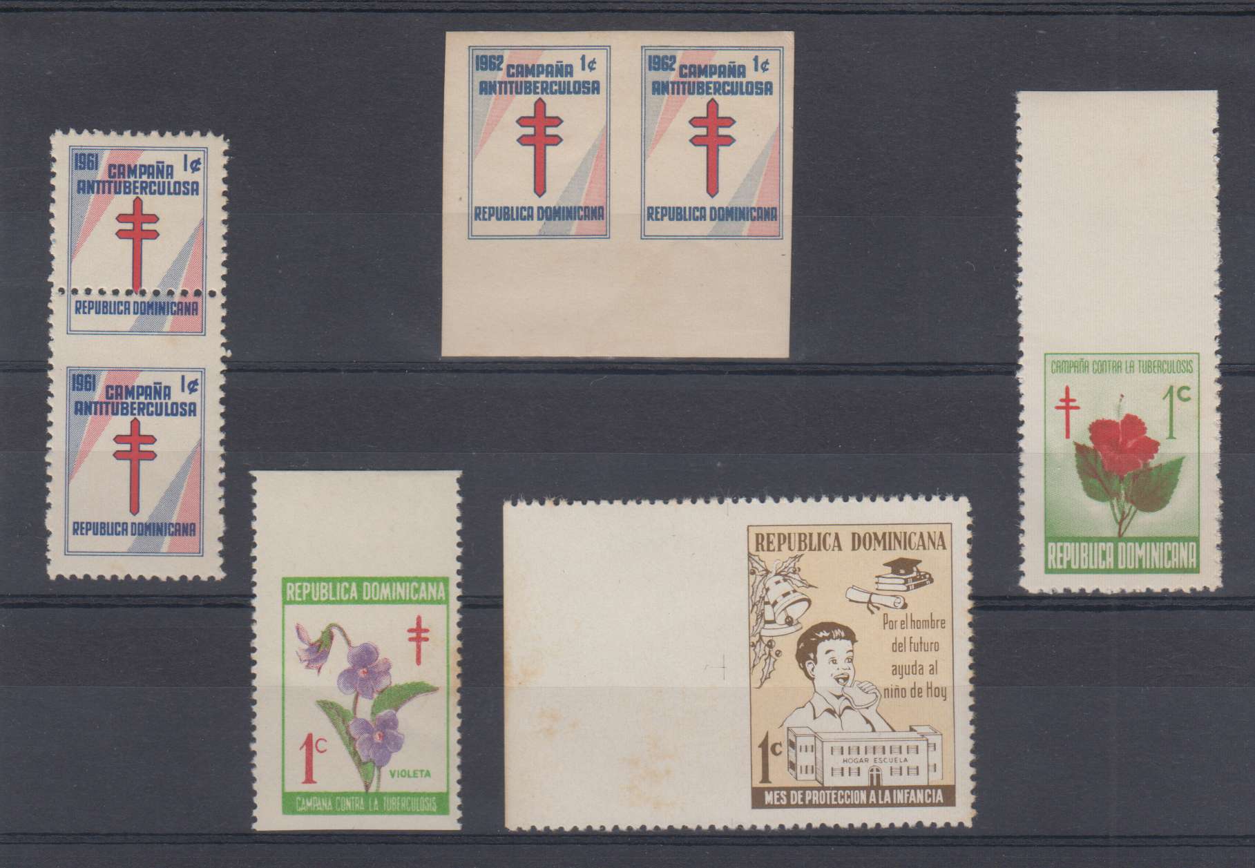 Dominican Republic 1954 — Airpost & postal tax Varieties