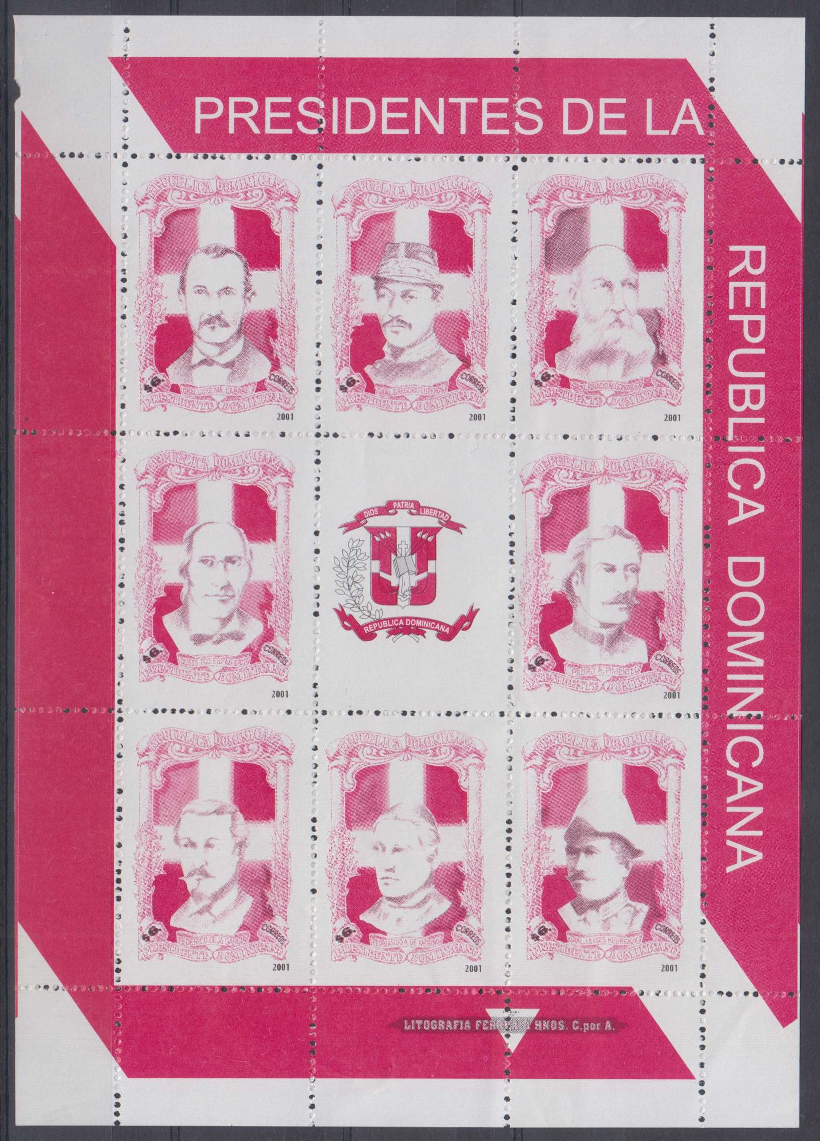 Dominican Republic 2001 — Presidents issue