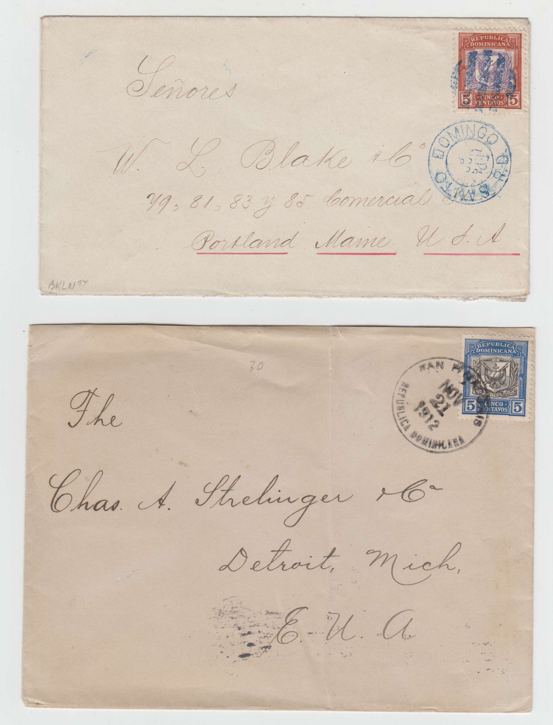 Dominican Republic 1903 — Scott 129 & 131