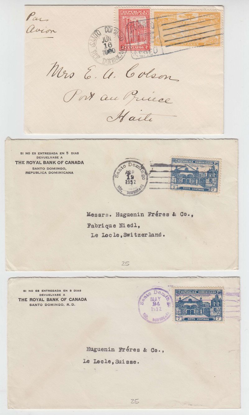 Dominican Republic 1930 — Collection of 11 air or surface covers to Haiti, Switzerland or Argentina with better