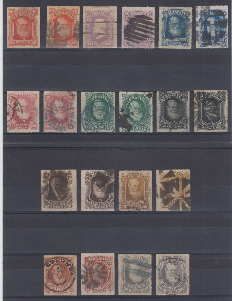 Brazil 1878 — Scott 68-77