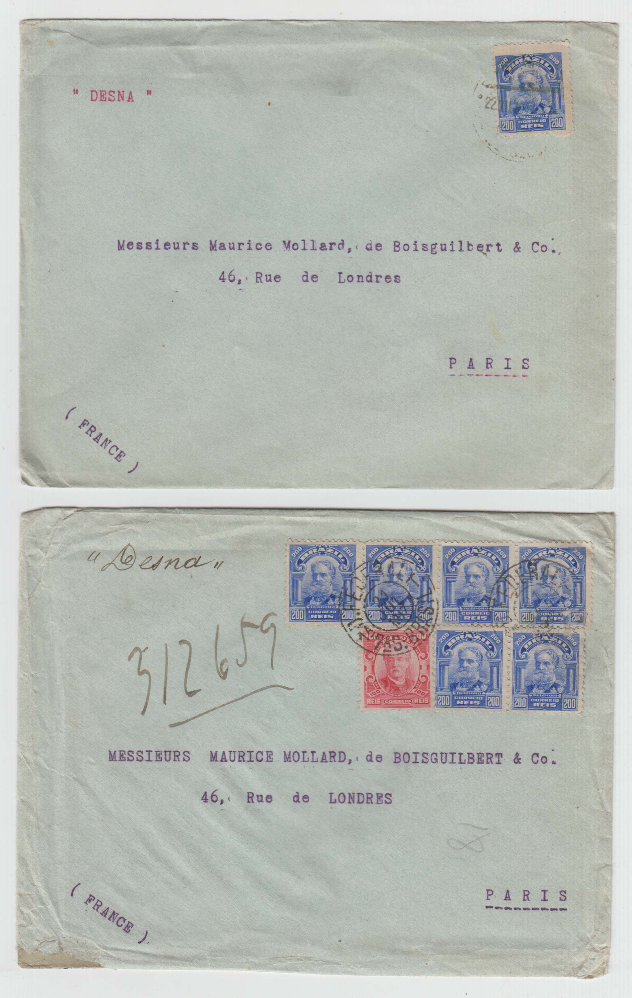Brazil 1911 — Selection of 4 items including 1911