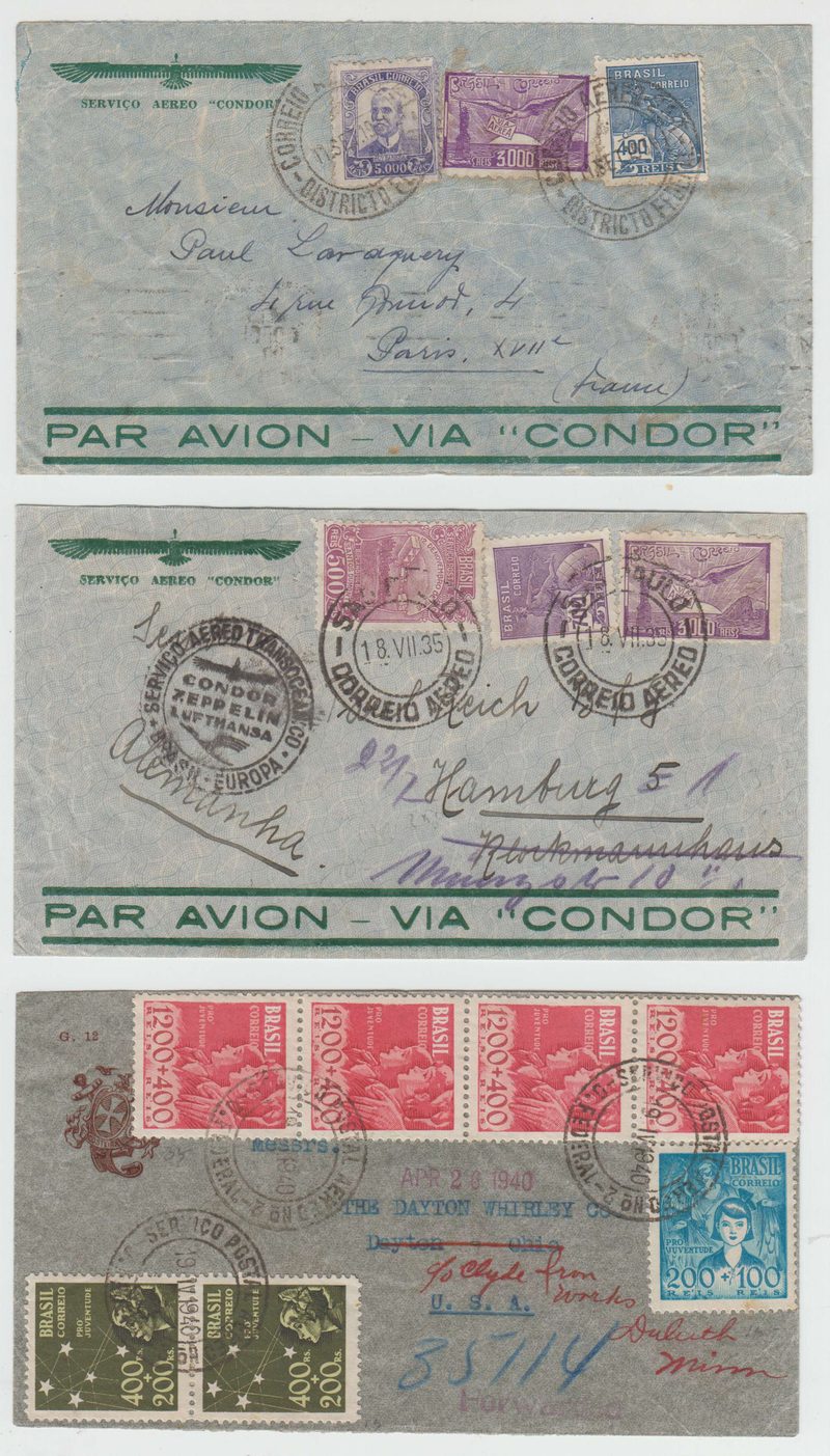 Brazil 1937 — Selection of 4 items including 1934