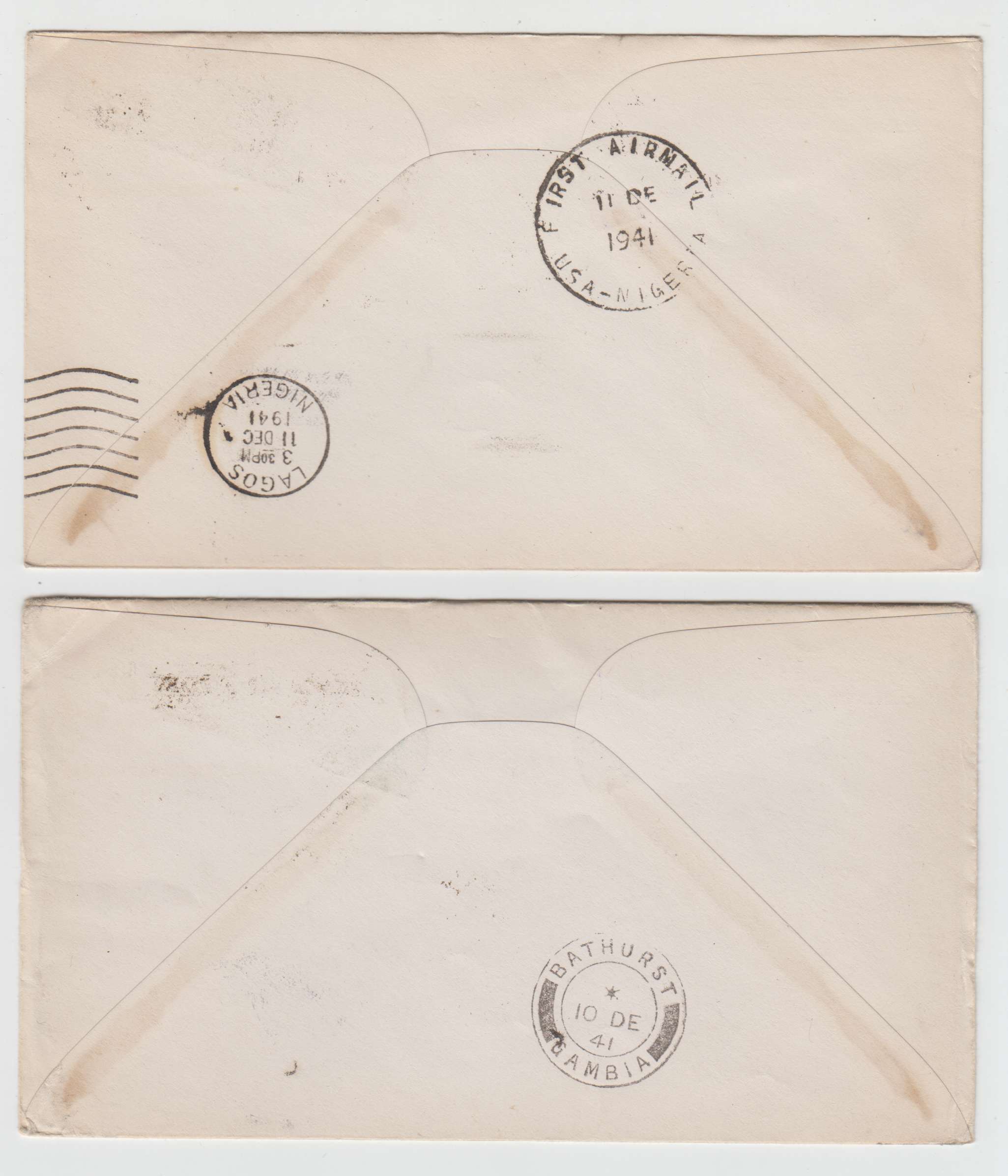 Brazil 1937 — Group of 5 FF covers