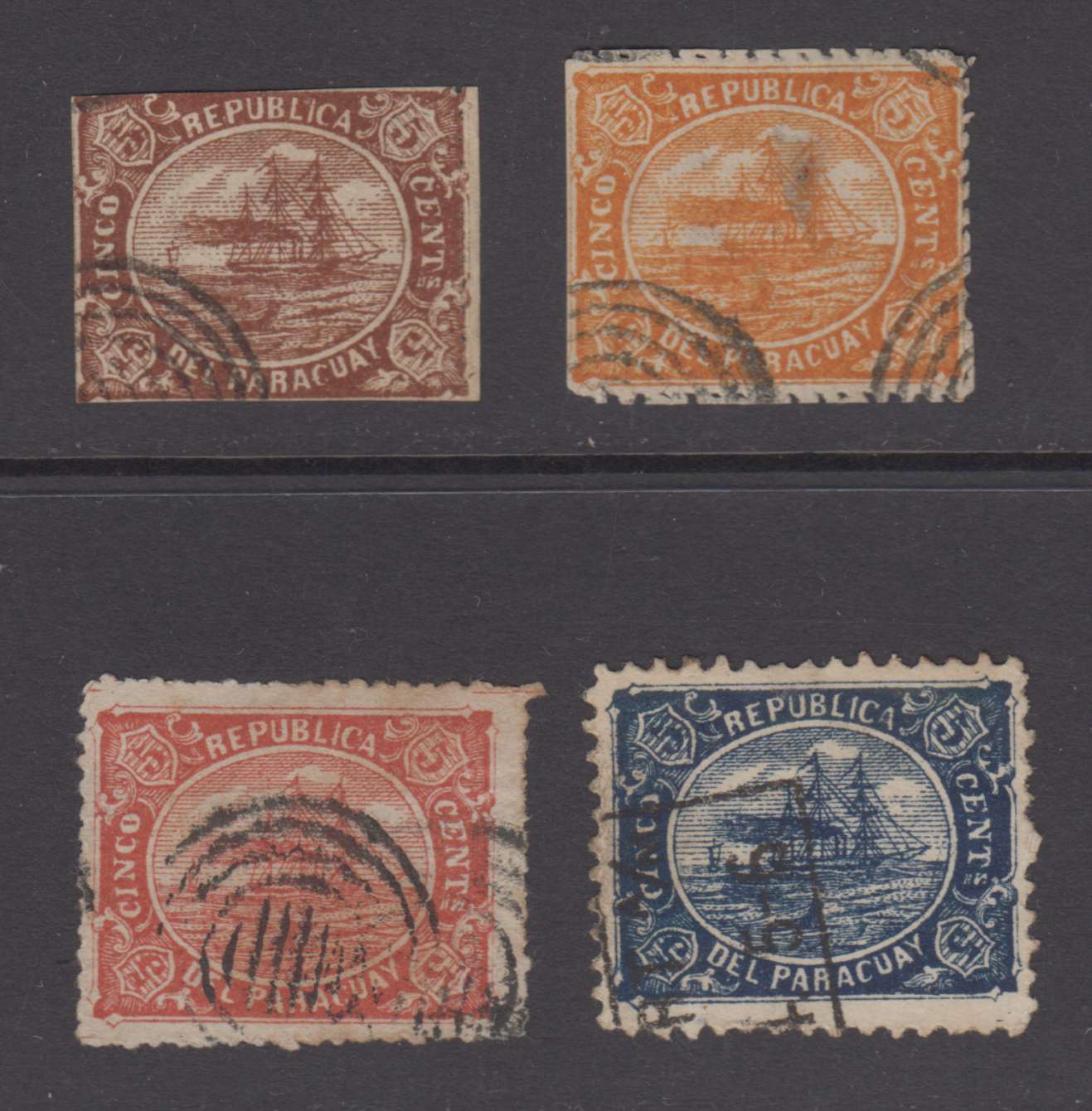 Paraguay 1868 — Stern "Ship" unadopted issue