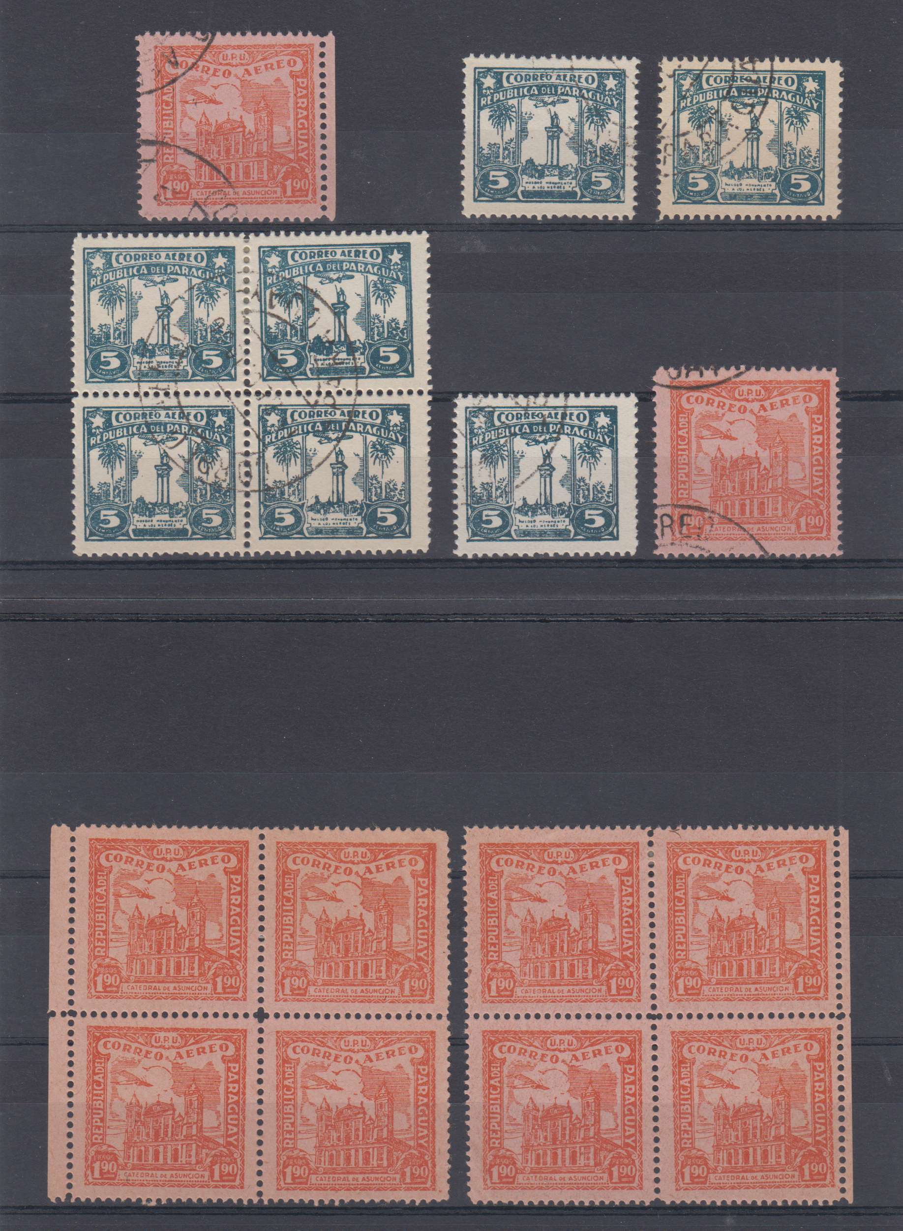 Paraguay 1930 — Cathedral & War Memorial