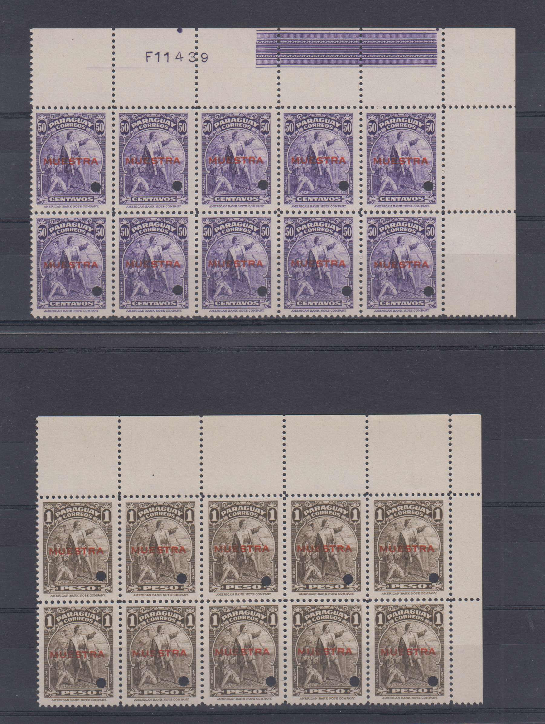 Paraguay 1943 — Columbus