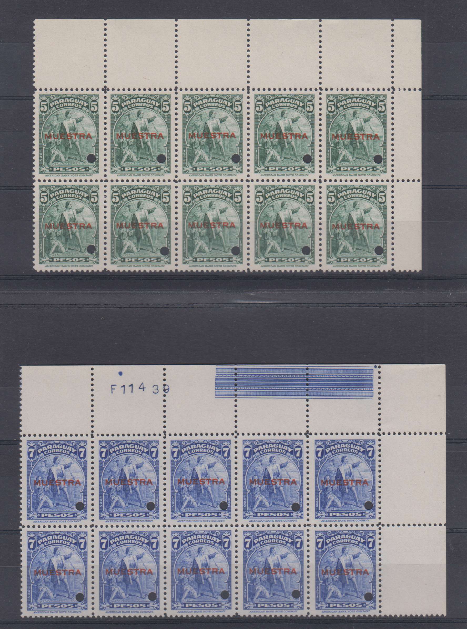 Paraguay 1943 — Columbus