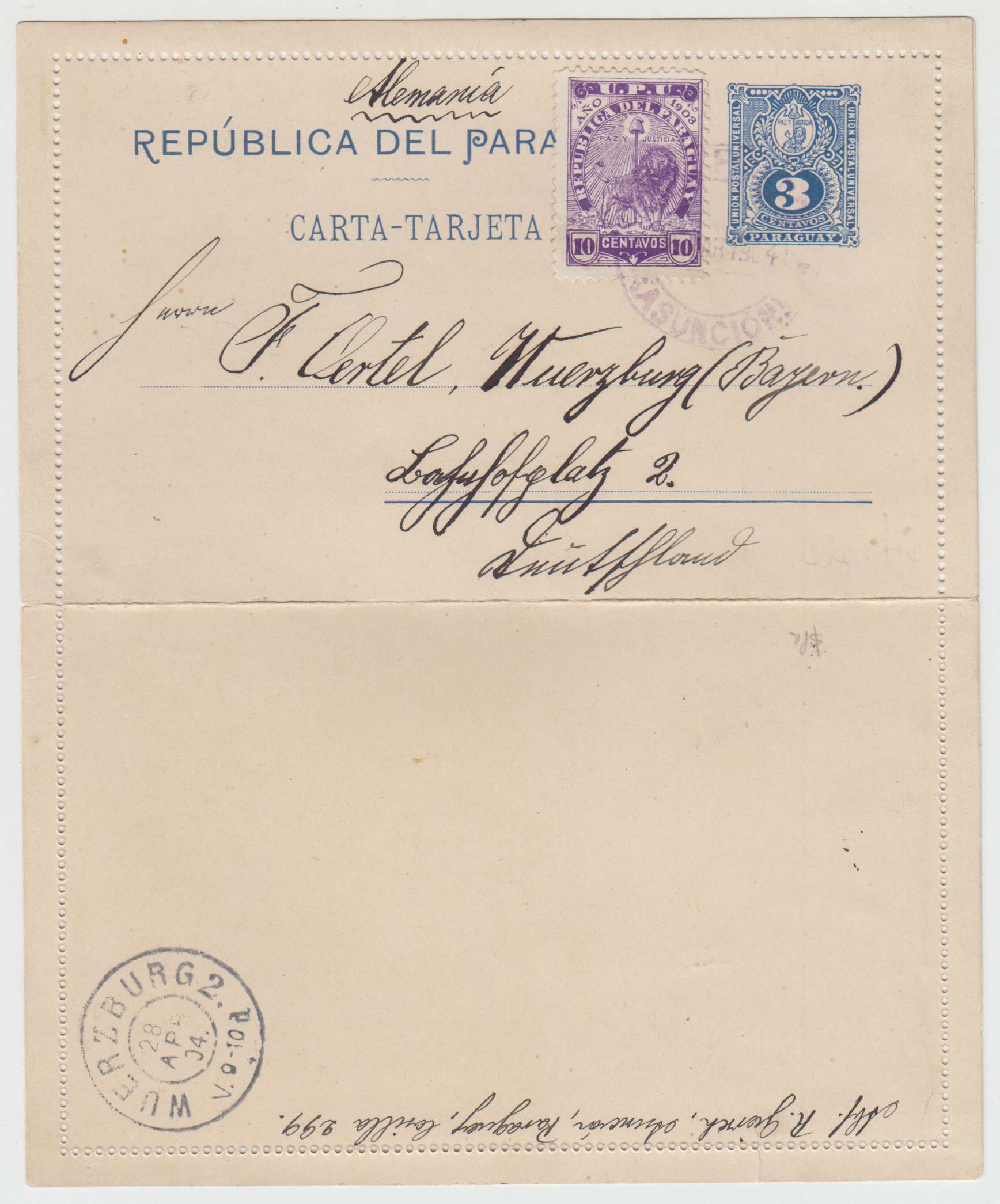 Paraguay 1904 — Mar 18