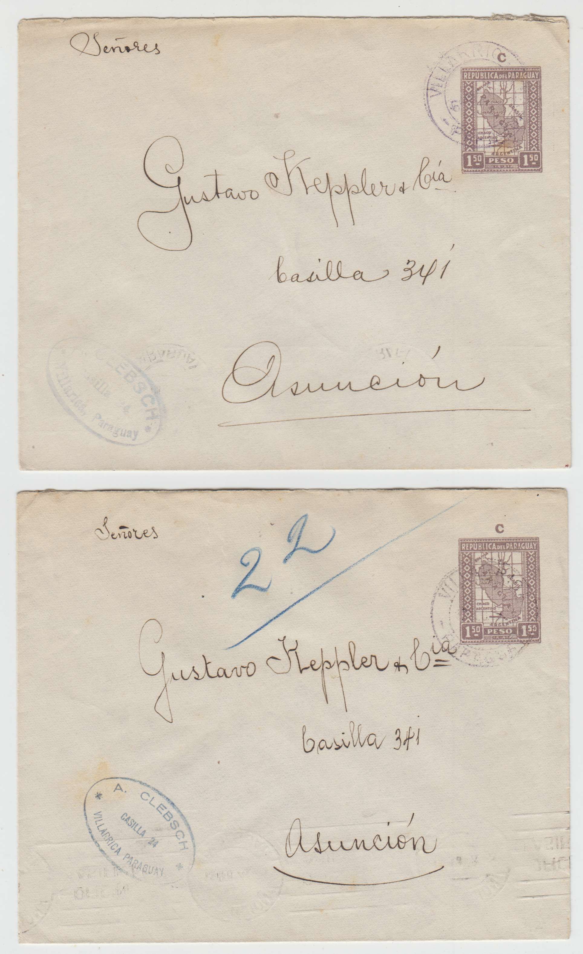 Paraguay 1927 — Envelopes