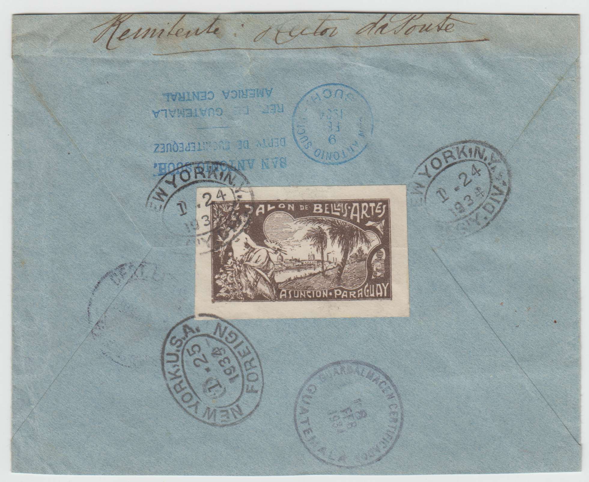 Paraguay 1933 — Columbus issue & Foreign Legion Labels