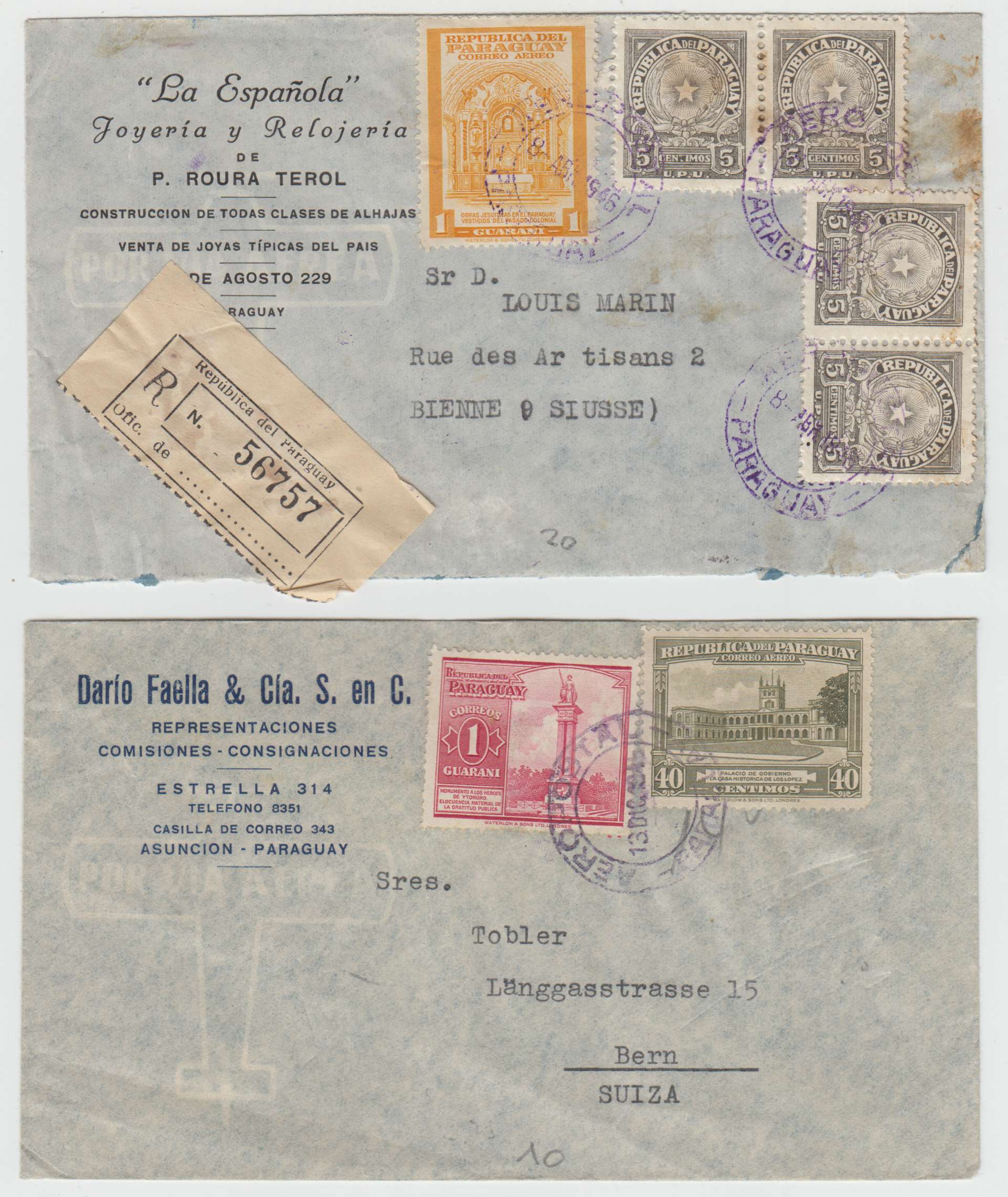 Paraguay 1945 — Defins 1944-46 issues