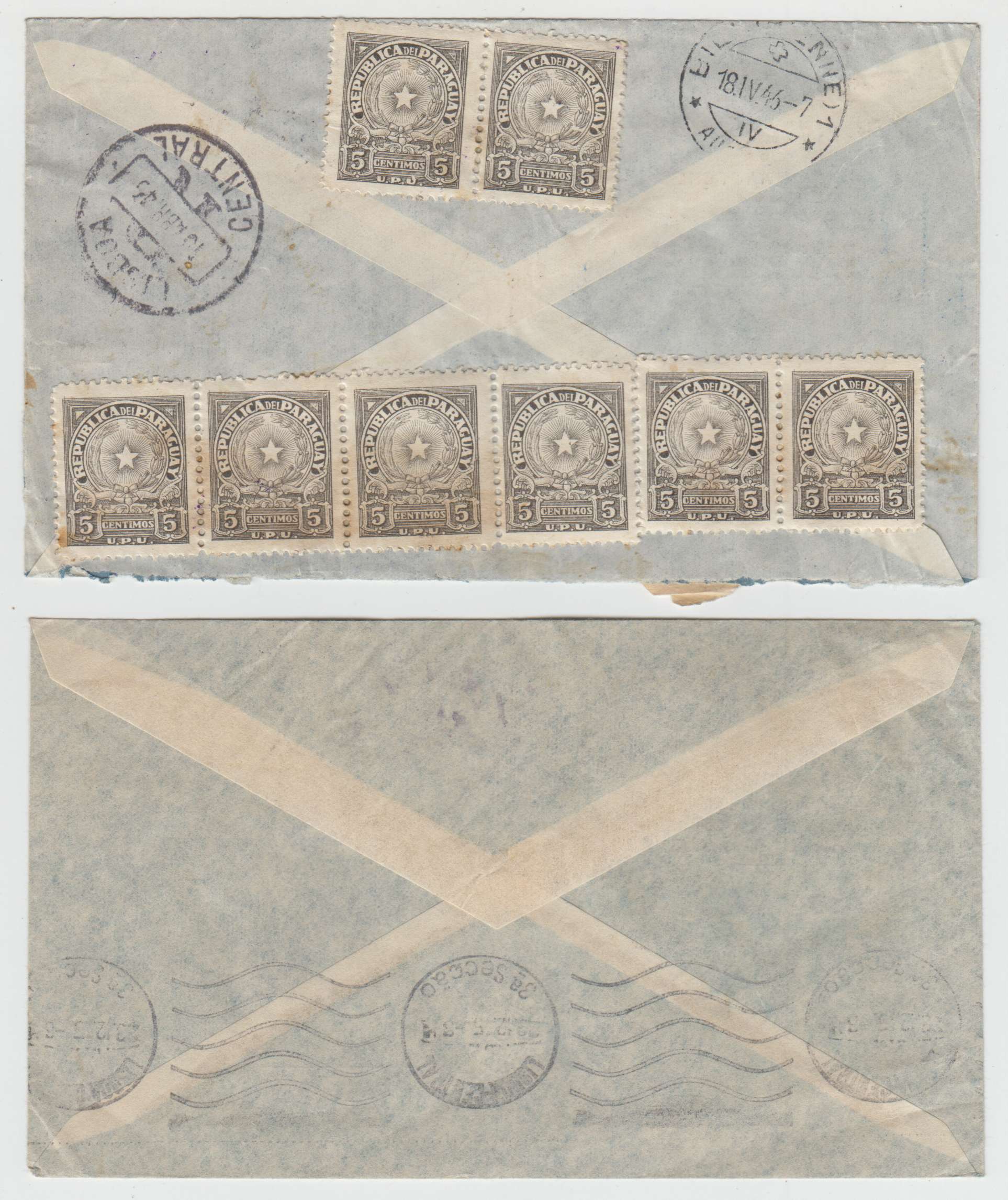 Paraguay 1945 — Defins 1944-46 issues