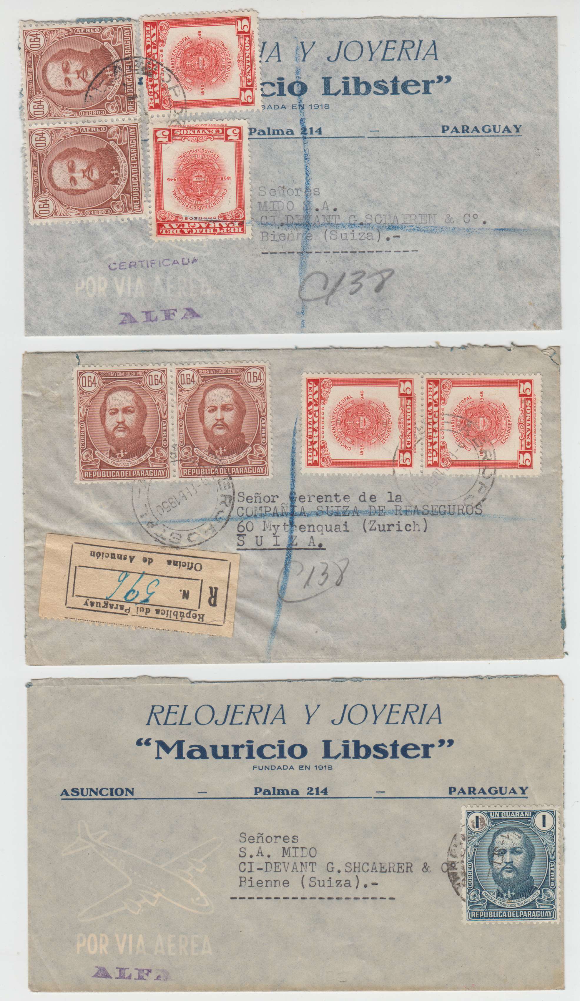 Paraguay 1947 — Solano Lopez issues