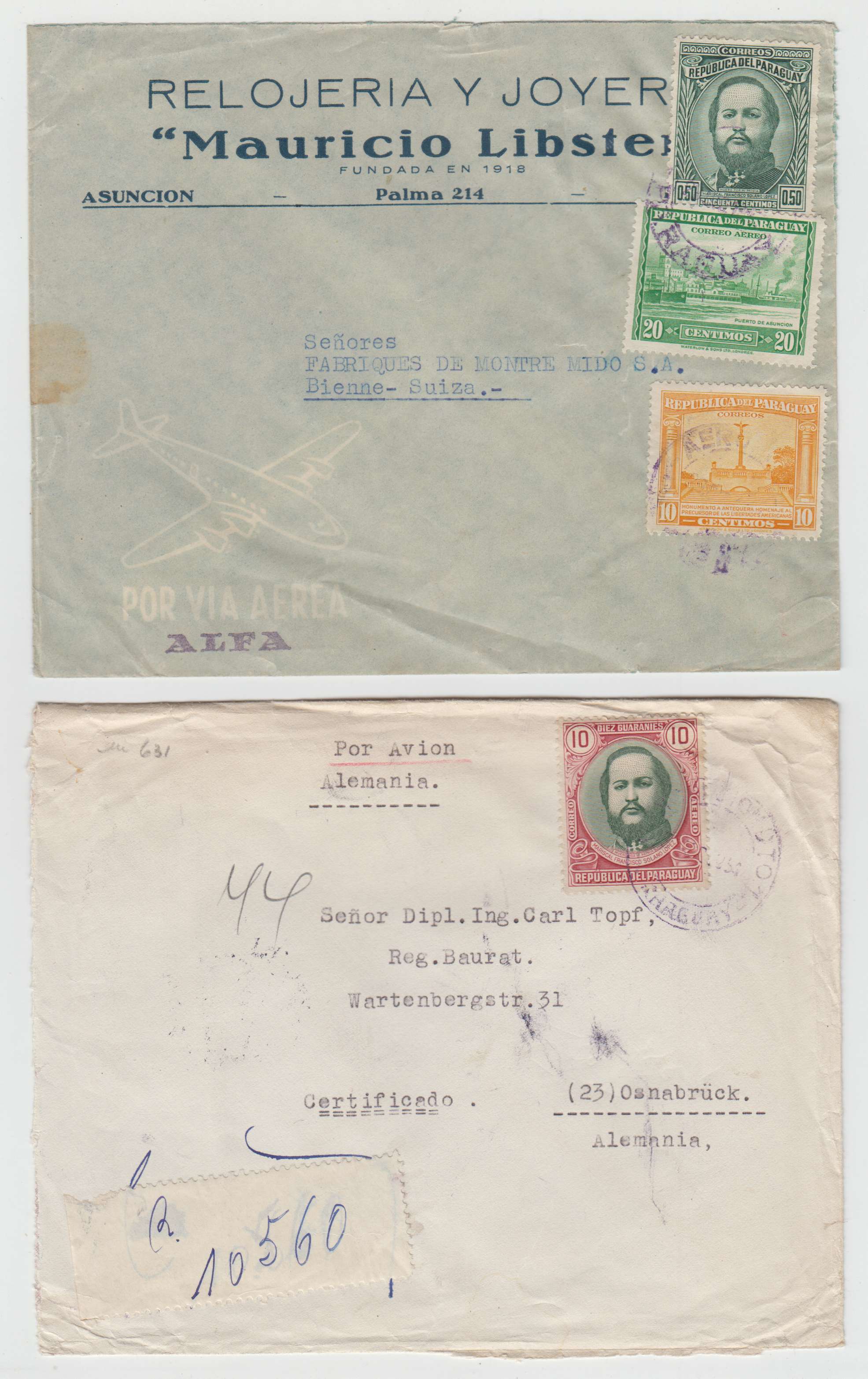 Paraguay 1947 — Solano Lopez issues