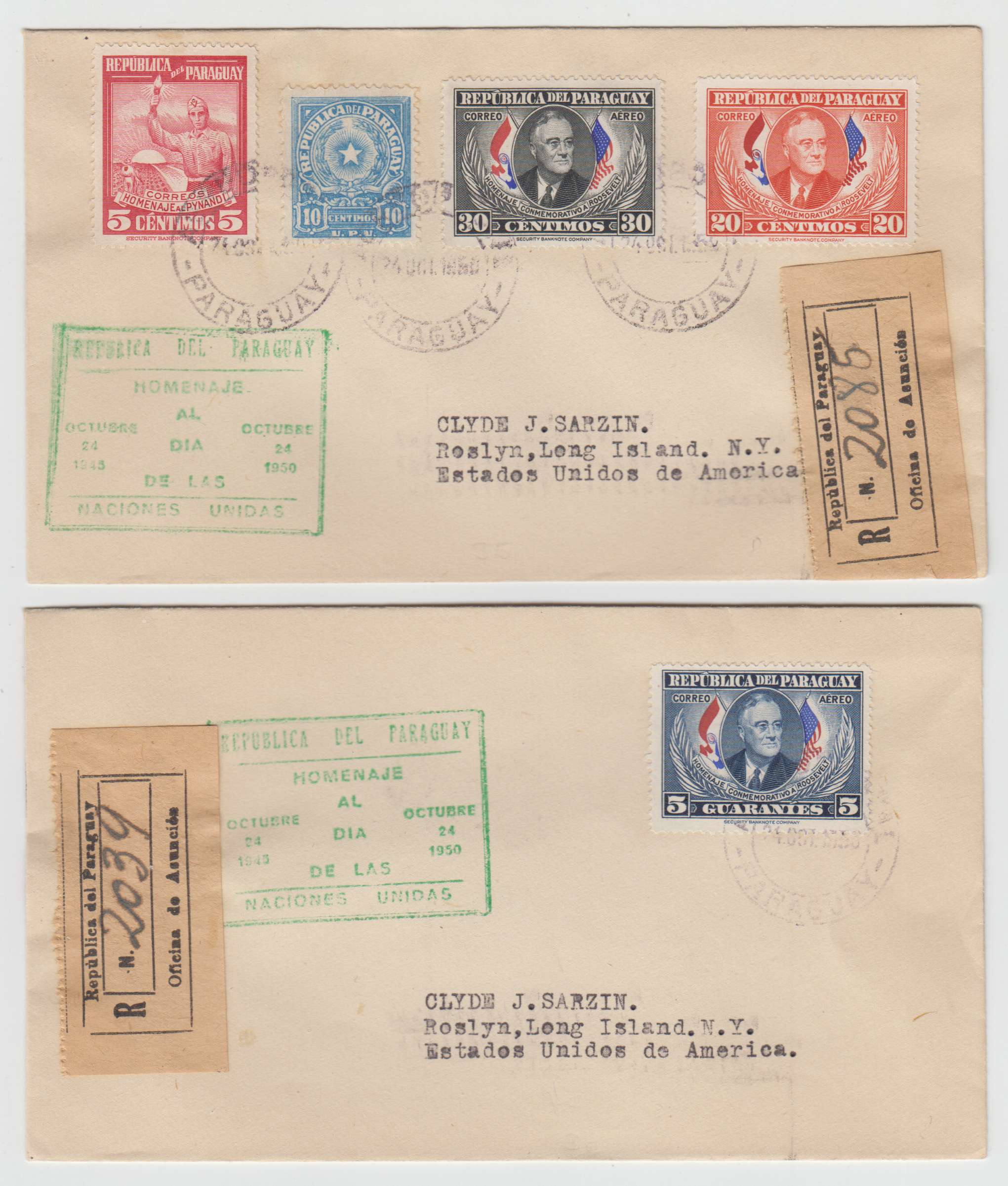 Paraguay 1950 — United Nations & F