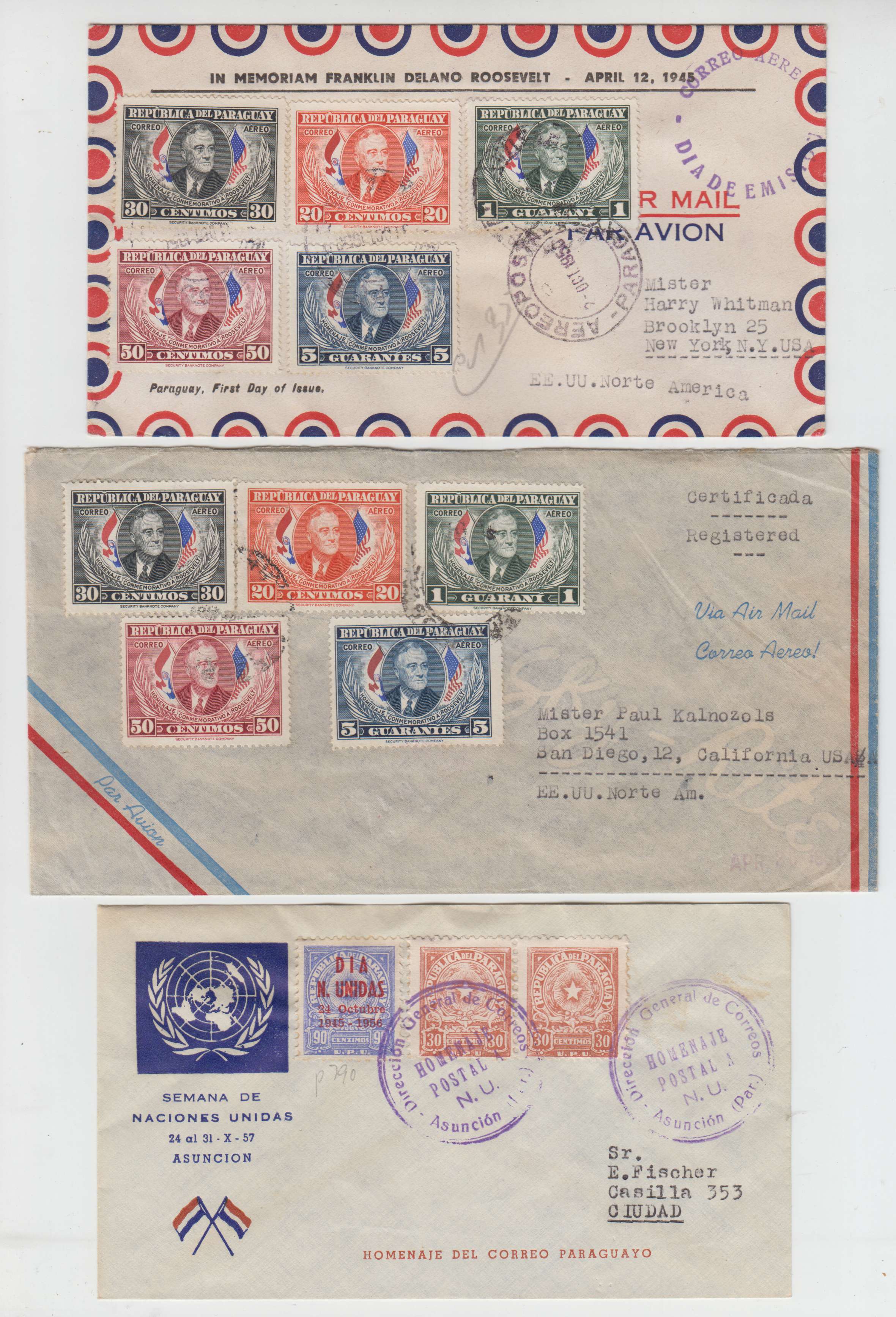 Paraguay 1950 — United Nations & F