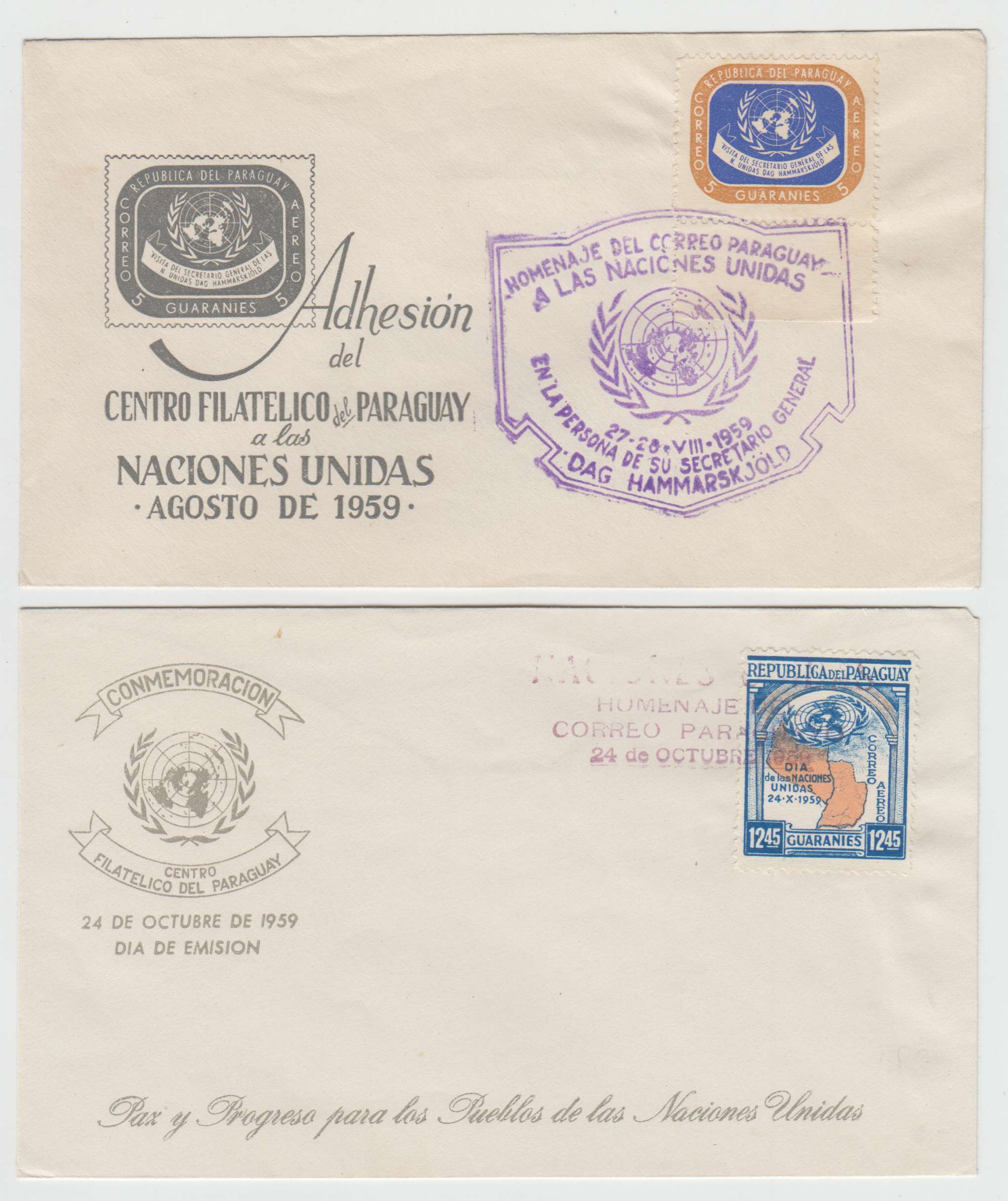 Paraguay 1950 — United Nations & F
