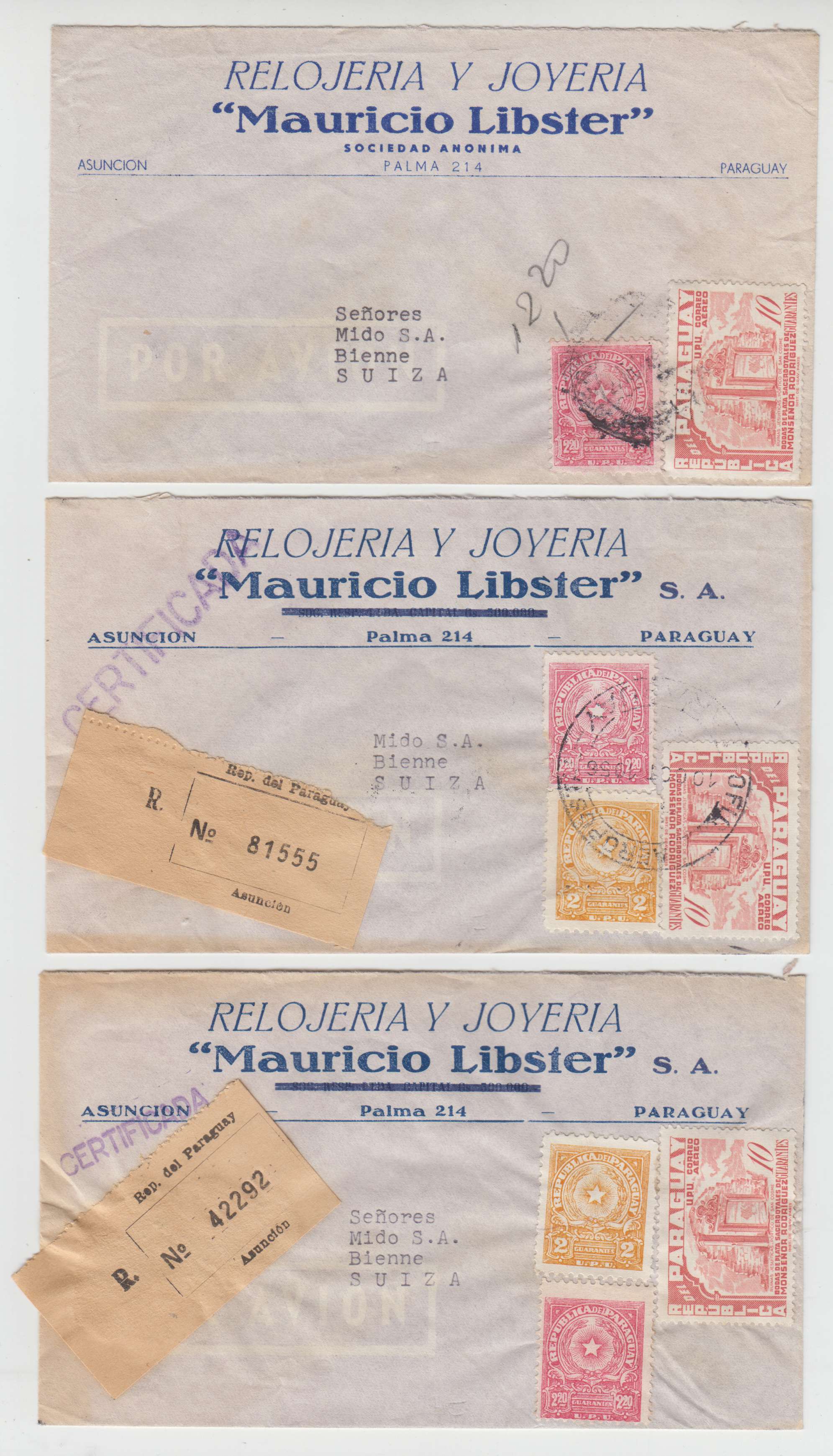Paraguay 1956 — Jesuitic Ruin issue