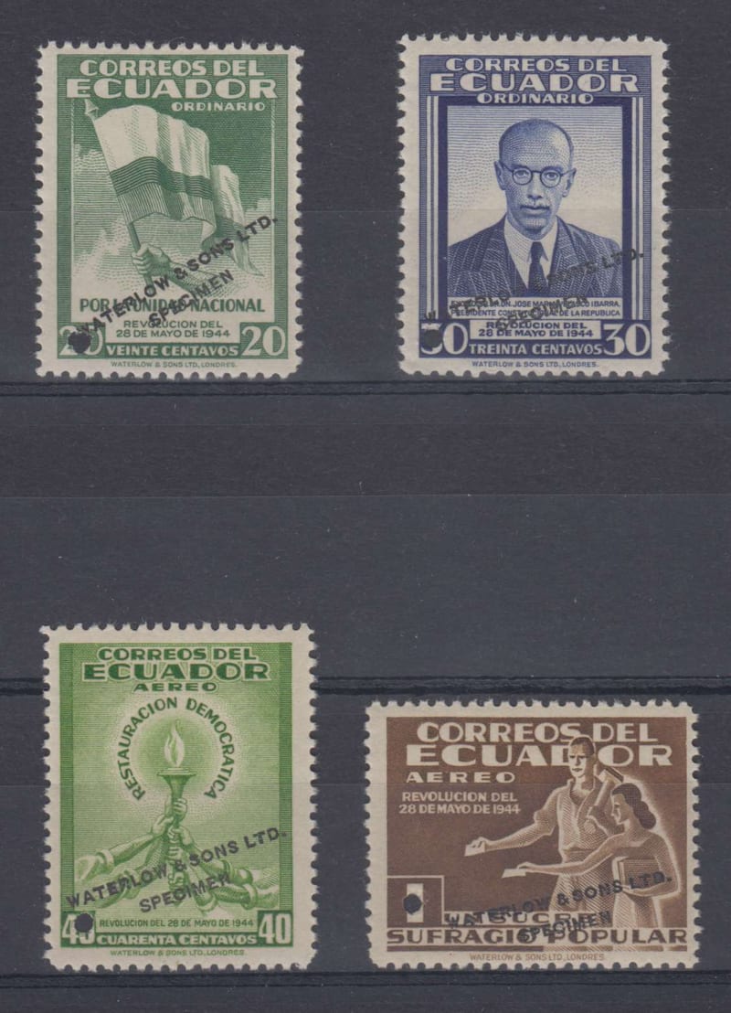 Ecuador 1946 — Revolution issue Scott 460-461 & C152-c153