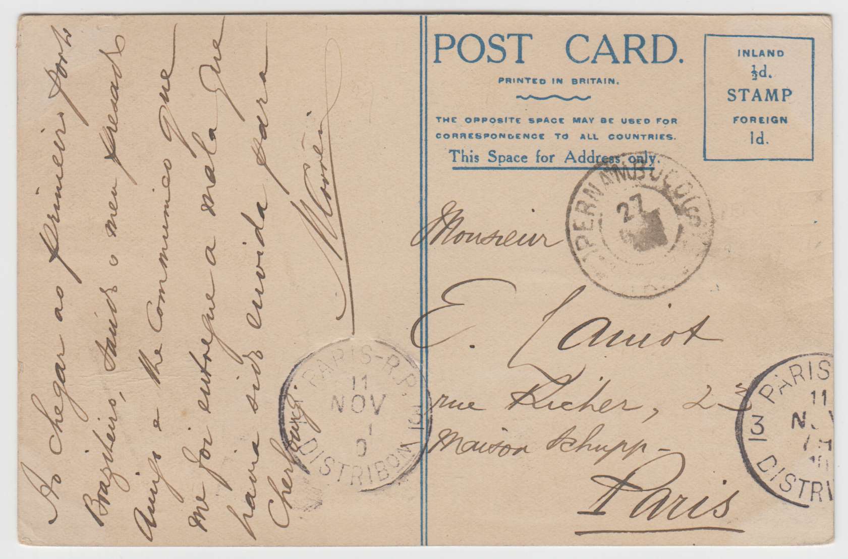 Brazil 1910 — Maritime Mail